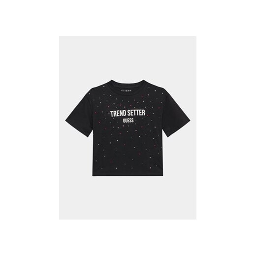 Guess T-Shirt J3YI08 K6YW1 Czarny Regular Fit ze sklepu MODIVO w kategorii Bluzki dziewczęce - zdjęcie 168523314