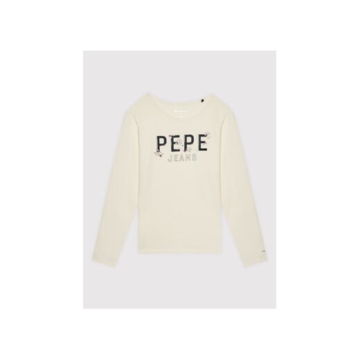 Pepe Jeans Bluzka Tiffany PG502799 Biały Regular Fit ze sklepu MODIVO w kategorii Bluzki dziewczęce - zdjęcie 168523513