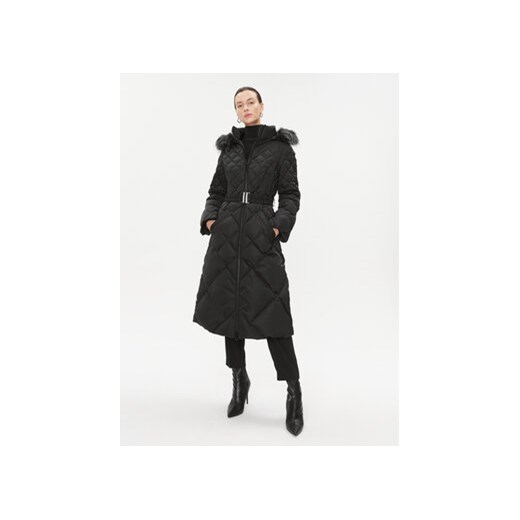 Guess Płaszcz zimowy W3BL37 WEX52 Czarny Regular Fit ze sklepu MODIVO w kategorii Płaszcze damskie - zdjęcie 168524081