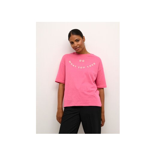 Kaffe T-Shirt Sonna 10507645 Różowy Regular Fit ze sklepu MODIVO w kategorii Bluzki damskie - zdjęcie 168524434
