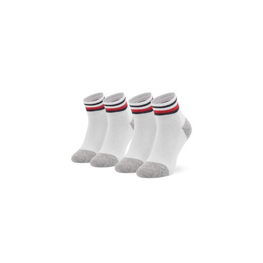Tommy Hilfiger Zestaw 2 par wysokich skarpet dziecięcych 100001501 Biały Tommy Hilfiger 35_38 MODIVO