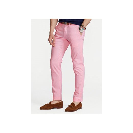 Polo Ralph Lauren Chinosy 710704176009 Różowy Slim Fit ze sklepu MODIVO w kategorii Spodnie męskie - zdjęcie 168525190