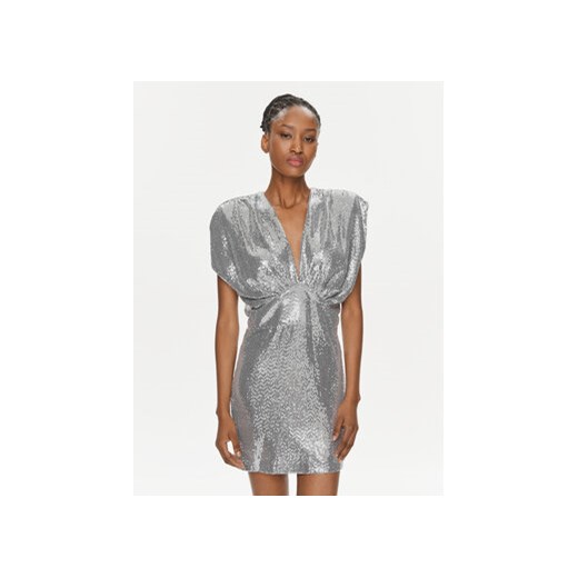 Rinascimento Sukienka koktajlowa CFC0116365003 Srebrny Regular Fit ze sklepu MODIVO w kategorii Sukienki - zdjęcie 168526202