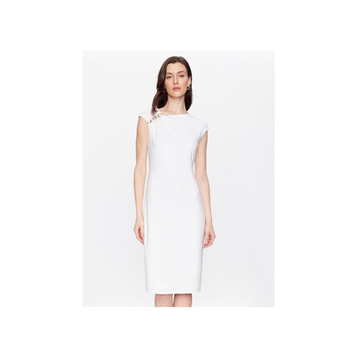 Lauren Ralph Lauren Sukienka koktajlowa 253898713001 Biały Slim Fit ze sklepu MODIVO w kategorii Sukienki - zdjęcie 168526900