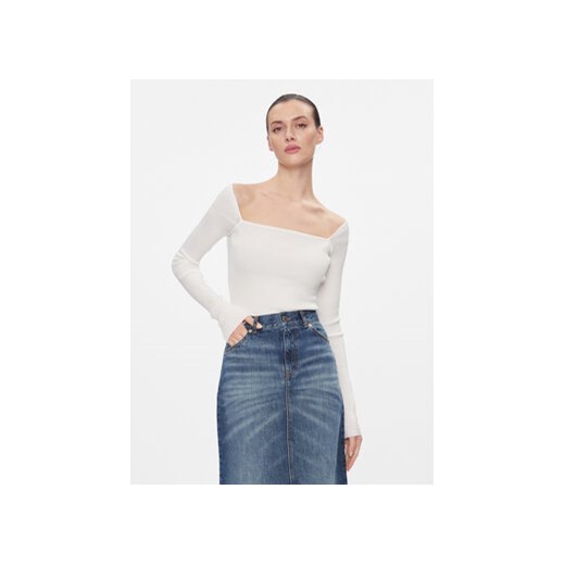 MAX&Co. Bluzka Tolone Biały Slim Fit ze sklepu MODIVO w kategorii Bluzki damskie - zdjęcie 168527763