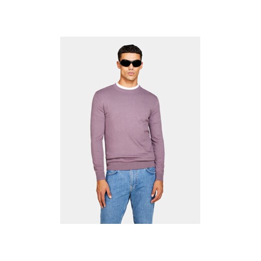 Sisley Sweter 10F2S1C78 Fioletowy Slim Fit ze sklepu MODIVO w kategorii Swetry męskie - zdjęcie 168527842