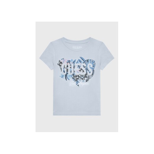 Guess T-Shirt J3GI22 K6YW1 Niebieski Regular Fit ze sklepu MODIVO w kategorii Bluzki dziewczęce - zdjęcie 168527993