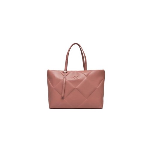 Calvin Klein Torebka Re-Lock Quilt Tote Lg K60K611339 Różowy ze sklepu MODIVO w kategorii Torby Shopper bag - zdjęcie 168528013