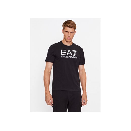 EA7 Emporio Armani T-Shirt 6RPT11 PJNVZ 1200 Czarny Regular Fit ze sklepu MODIVO w kategorii T-shirty męskie - zdjęcie 168528463