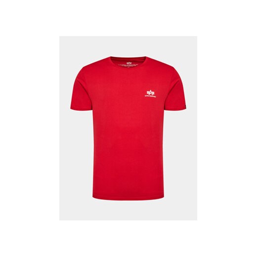 Alpha Industries T-Shirt Basic Small Logo 188505 Czerwony Regular Fit ze sklepu MODIVO w kategorii T-shirty męskie - zdjęcie 168528494