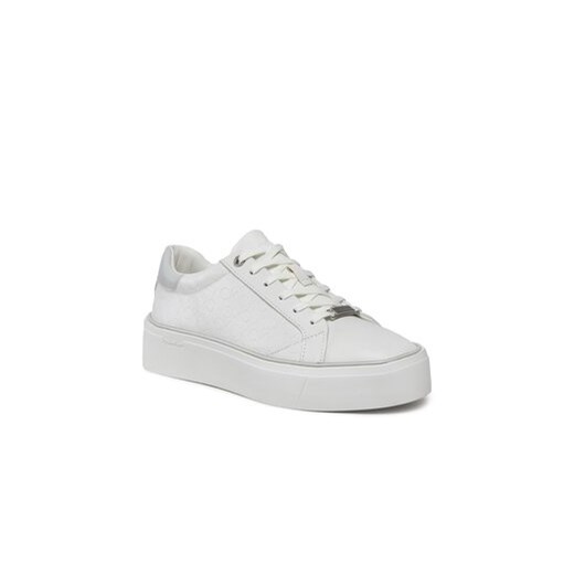 Calvin Klein Sneakersy Flatform C Lace Up - Mono Mix HW0HW01870 Biały Calvin Klein 38 MODIVO