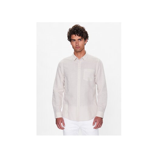 Calvin Klein Koszula K10K108664 Beżowy Regular Fit ze sklepu MODIVO w kategorii Koszule męskie - zdjęcie 168528823
