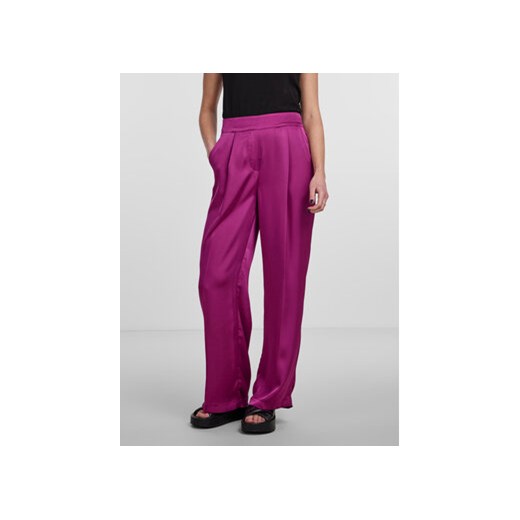 Pieces Spodnie materiałowe 17143555 Fioletowy Wide Leg ze sklepu MODIVO w kategorii Spodnie damskie - zdjęcie 168528830