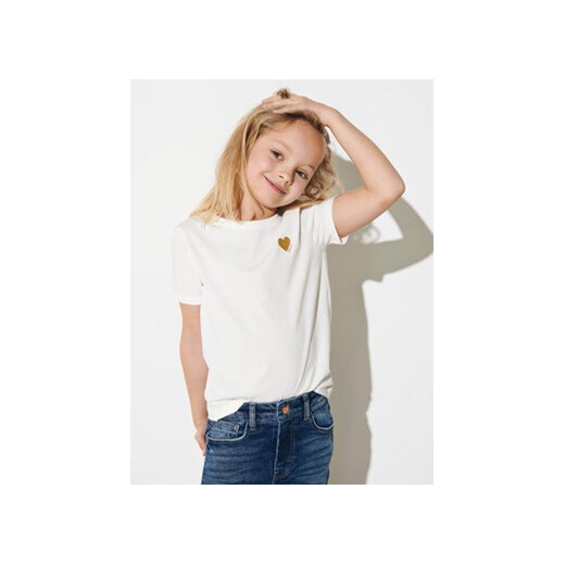 Kids ONLY T-Shirt Kita 15266481 Biały Regular Fit ze sklepu MODIVO w kategorii Bluzki dziewczęce - zdjęcie 168528903