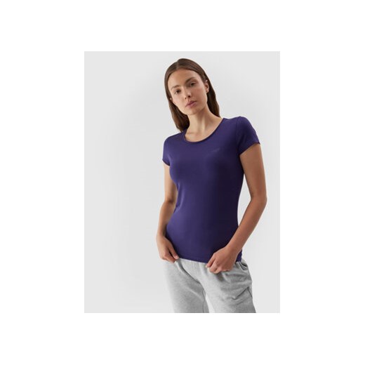 4F T-Shirt 4FAW23TTSHF0906 Niebieski Slim Fit ze sklepu MODIVO w kategorii Bluzki damskie - zdjęcie 168529221