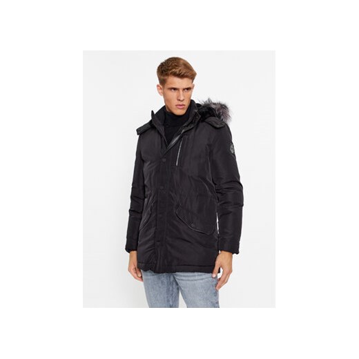 Guess Parka M3BL20 WFOW2 Czarny Regular Fit ze sklepu MODIVO w kategorii Parki męskie - zdjęcie 168529812