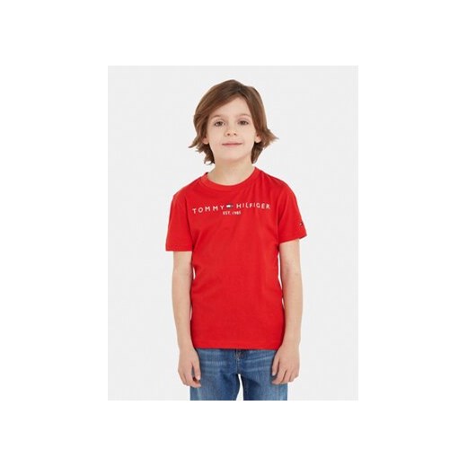 Tommy Hilfiger T-Shirt Essential KS0KS00210 S Czerwony Regular Fit ze sklepu MODIVO w kategorii T-shirty chłopięce - zdjęcie 168530672