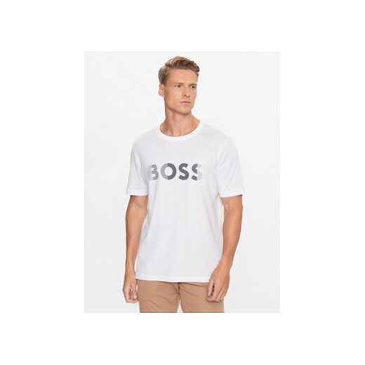 Boss T-Shirt 50494106 Biały Regular Fit ze sklepu MODIVO w kategorii T-shirty męskie - zdjęcie 168530873