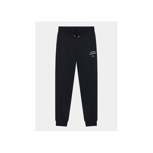 Tommy Hilfiger Spodnie dresowe Logo KB0KB08697 D Granatowy Regular Fit ze sklepu MODIVO w kategorii Spodnie chłopięce - zdjęcie 168531140