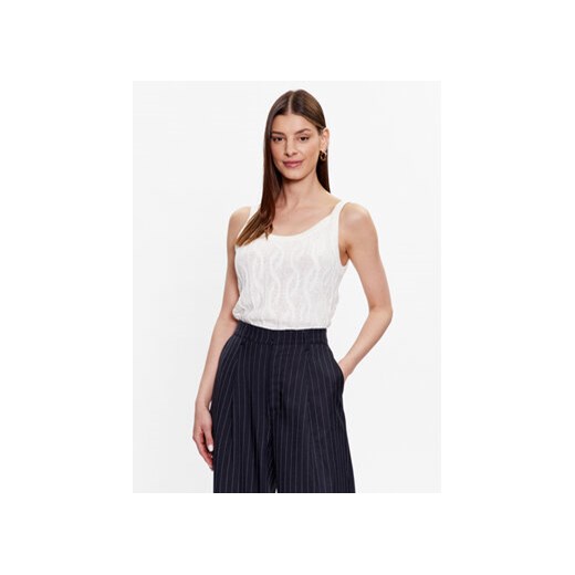 Cream Top Hitta 10611211 Biały Loose Fit Cream XS okazja MODIVO