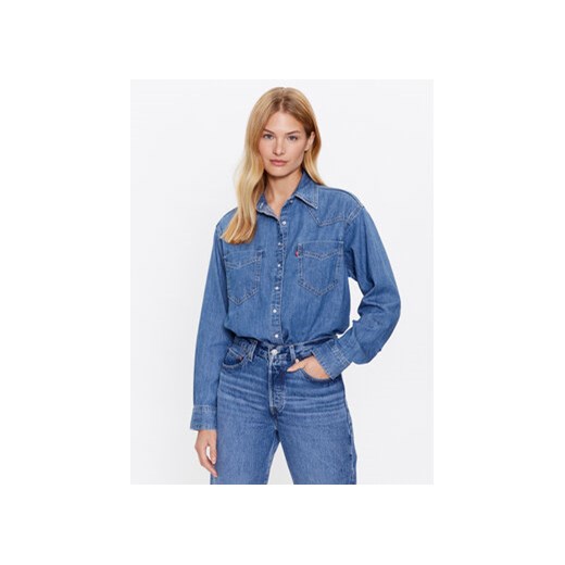 Levi's® Koszula jeansowa Donovan Western A5974-0008 Niebieski Relaxed Fit ze sklepu MODIVO w kategorii Koszule damskie - zdjęcie 168531914