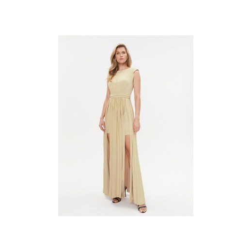 Rinascimento Sukienka wieczorowa CFC0115306003 Złoty Regular Fit ze sklepu MODIVO w kategorii Sukienki - zdjęcie 168531933