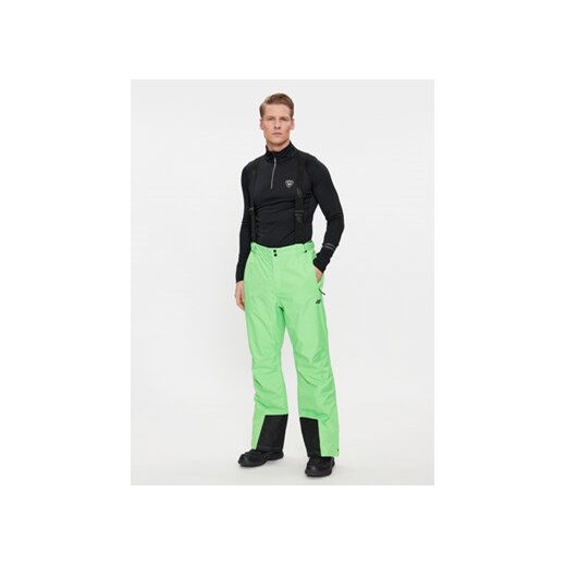 4F Spodnie narciarskie 4FAW23TFTRM361 Zielony Regular Fit ze sklepu MODIVO w kategorii Spodnie męskie - zdjęcie 168531963