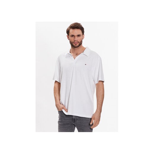 Tommy Hilfiger Polo Terry UM0UM02789 Biały Regular Fit ze sklepu MODIVO w kategorii T-shirty męskie - zdjęcie 168532434