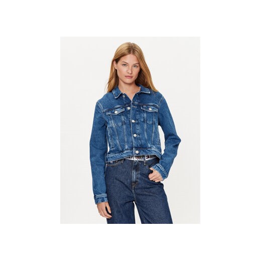 Tommy Jeans Kurtka jeansowa DW0DW16055 Niebieski Slim Fit ze sklepu MODIVO w kategorii Kurtki damskie - zdjęcie 168532570