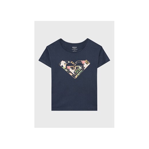 Roxy T-Shirt Day And Night ERGZT03954 Granatowy Regular Fit ze sklepu MODIVO w kategorii Bluzki dziewczęce - zdjęcie 168532993