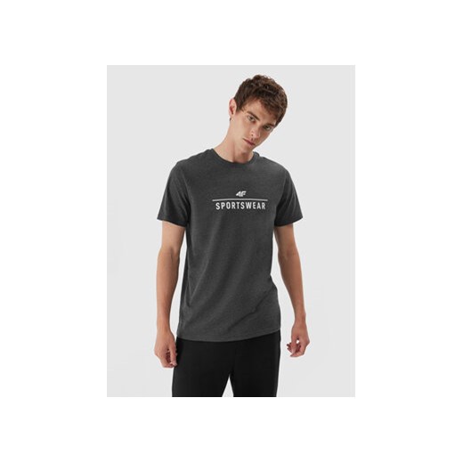 4F T-Shirt 4FAW23TTSHM0878 Szary Regular Fit ze sklepu MODIVO w kategorii T-shirty męskie - zdjęcie 168533183