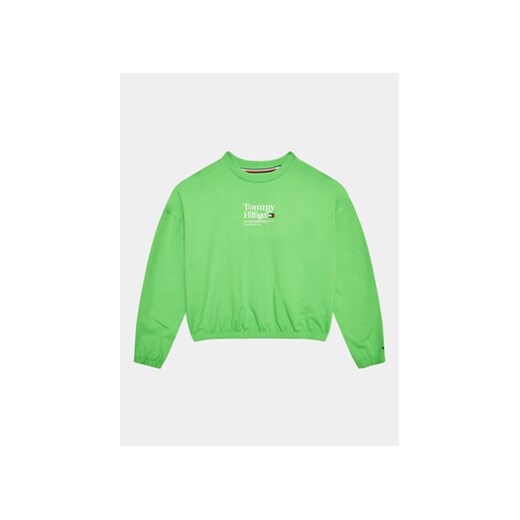 Tommy Hilfiger Bluza Timeless KG0KG07210 Zielony Regular Fit ze sklepu MODIVO w kategorii Bluzy dziewczęce - zdjęcie 168534491