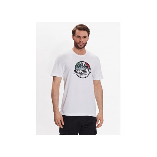 Dolomite T-Shirt 296160-748 Biały Regular Fit ze sklepu MODIVO w kategorii T-shirty męskie - zdjęcie 168535123