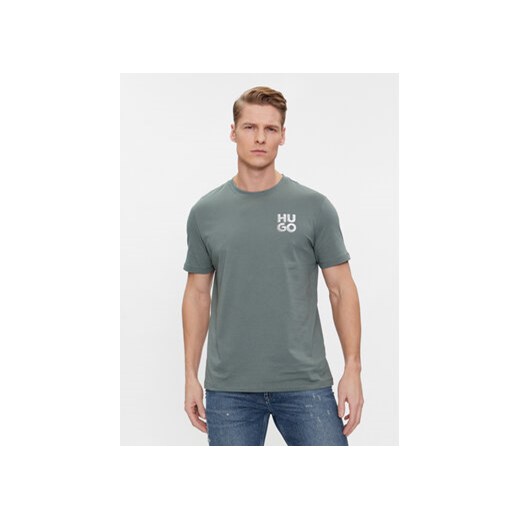 Hugo T-Shirt Detzington241 50508944 Zielony Regular Fit ze sklepu MODIVO w kategorii T-shirty męskie - zdjęcie 168535221