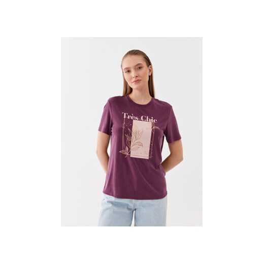 ONLY T-Shirt 15303212 Fioletowy Regular Fit ze sklepu MODIVO w kategorii Bluzki damskie - zdjęcie 168535702