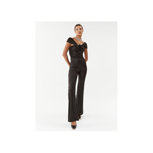 ROTATE Kombinezon Coated Jersey Jumpsuit 111023100 Czarny Regular Fit ze sklepu MODIVO w kategorii Kombinezony damskie - zdjęcie 168536191