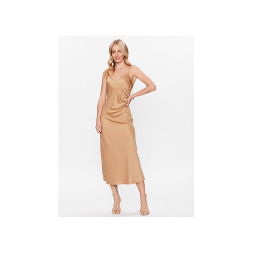Marella Sukienka koktajlowa Vermut 2332210335 Beżowy Slim Fit ze sklepu MODIVO w kategorii Sukienki - zdjęcie 168537101