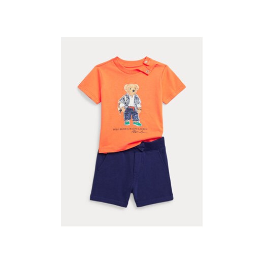 Polo Ralph Lauren Komplet t-shirt i spodenki 320910646001 Pomarańczowy Regular Fit ze sklepu MODIVO w kategorii Komplety niemowlęce - zdjęcie 168537140