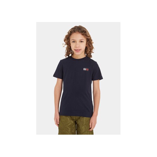 Tommy Hilfiger T-Shirt New York Flag KB0KB08626 S Granatowy Regular Fit ze sklepu MODIVO w kategorii T-shirty chłopięce - zdjęcie 168537781