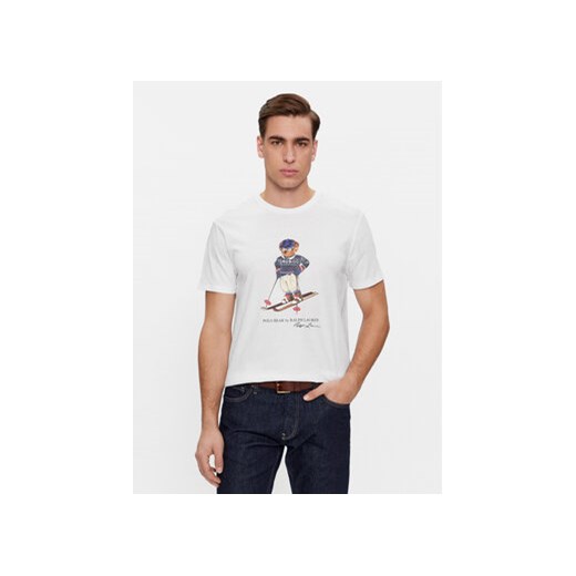 Polo Ralph Lauren T-Shirt 710853310026 Biały Slim Fit ze sklepu MODIVO w kategorii T-shirty męskie - zdjęcie 168537824