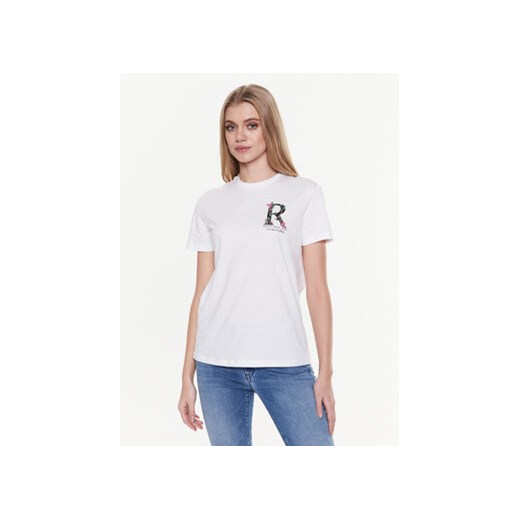 Replay T-Shirt W3572E.000.22536P Biały Regular Fit ze sklepu MODIVO w kategorii Bluzki damskie - zdjęcie 168538094