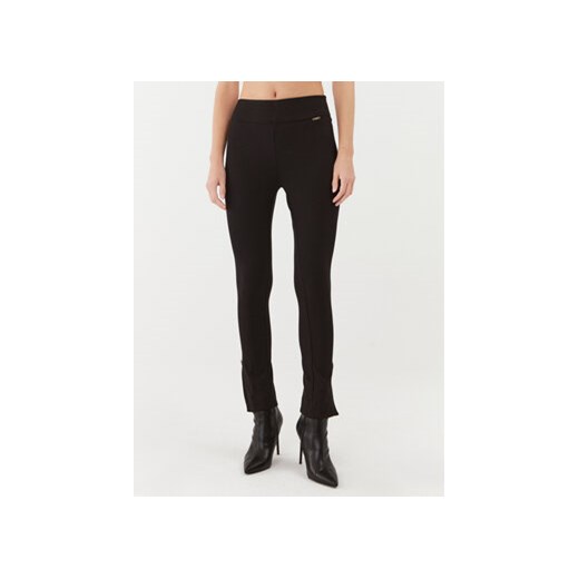 Liu Jo Spodnie materiałowe MF3100 J9189 Czarny Slim Fit ze sklepu MODIVO w kategorii Spodnie damskie - zdjęcie 168538384