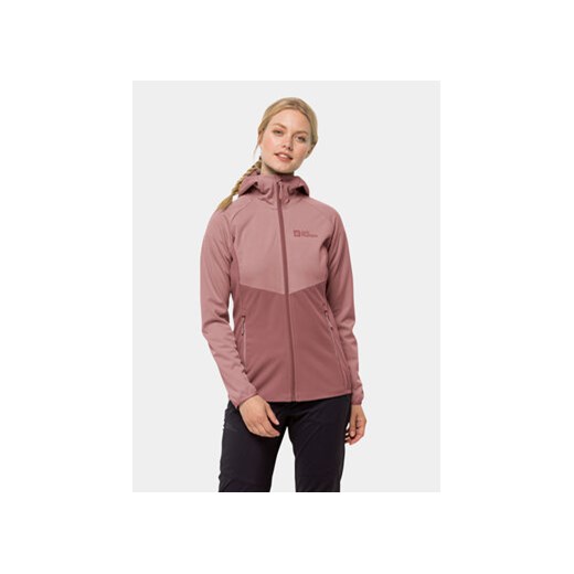 Jack Wolfskin Kurtka softshell Go Hike Softshell 1306862 Bordowy Regular Fit ze sklepu MODIVO w kategorii Kurtki damskie - zdjęcie 168538461