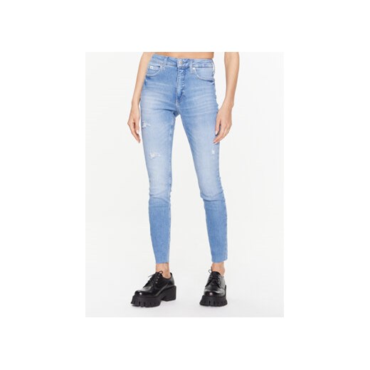 Calvin Klein Jeans Jeansy J20J220853 Niebieski Skinny Fit ze sklepu MODIVO w kategorii Jeansy damskie - zdjęcie 168538692
