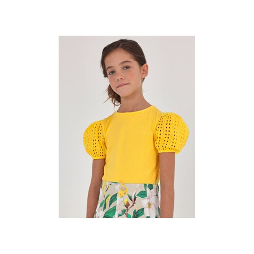 Mayoral T-Shirt 6046 Żółty ze sklepu MODIVO w kategorii Bluzki dziewczęce - zdjęcie 168538931