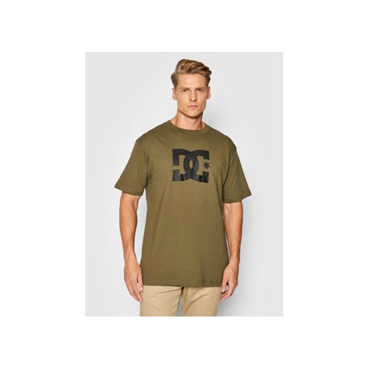 DC T-Shirt Star ADYZT04985 Zielony Regular Fit M okazja MODIVO