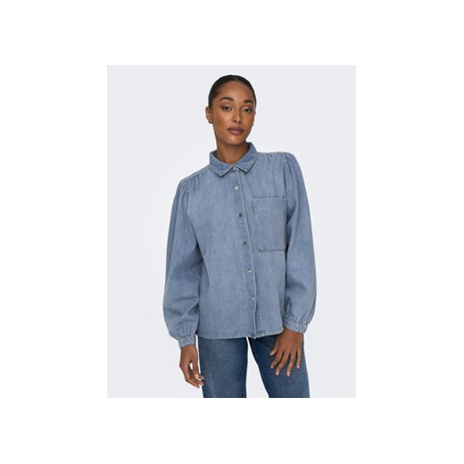 ONLY Koszula jeansowa 15267501 Niebieski Standard Fit ze sklepu MODIVO w kategorii Koszule damskie - zdjęcie 168539734