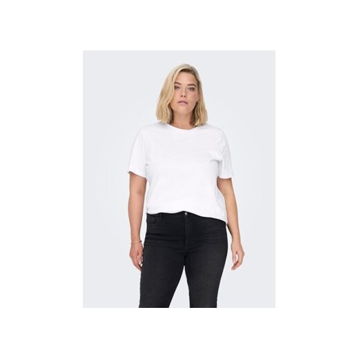 ONLY Carmakoma T-Shirt 15287998 Biały Regular Fit ze sklepu MODIVO w kategorii Bluzki damskie - zdjęcie 168540332