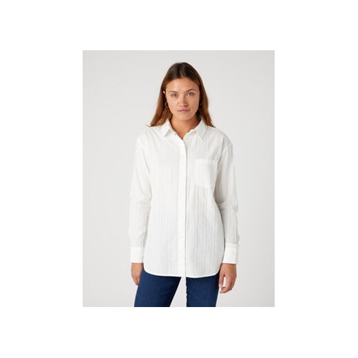 Wrangler Koszula W5Z5LIW02 112332542 Biały Regular Fit ze sklepu MODIVO w kategorii Koszule damskie - zdjęcie 168540344