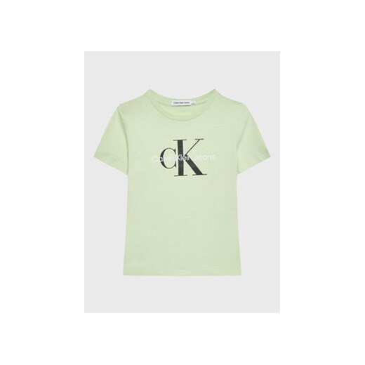 Calvin Klein Jeans T-Shirt Monogram Logo IU0IU00267 Zielony Regular Fit ze sklepu MODIVO w kategorii T-shirty chłopięce - zdjęcie 168540404